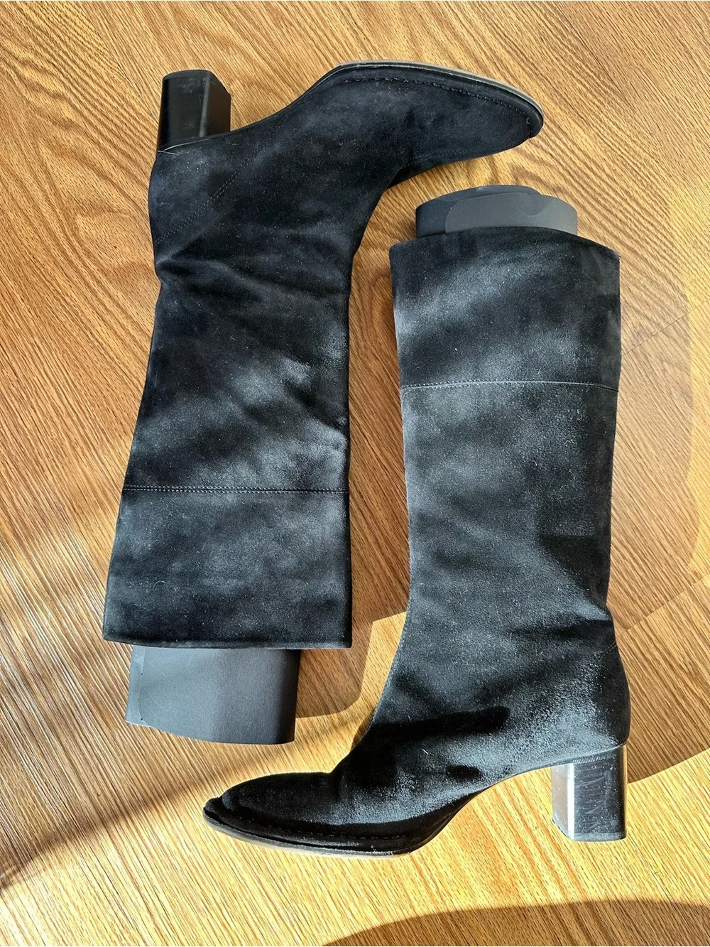 Bally Black Suede Knee-High Boots